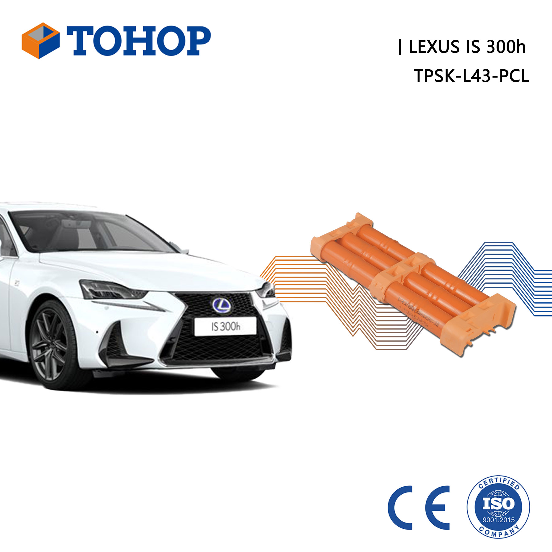 TOHOP Lexus IS 300h Hybrid Battery Replacement 14.4V 6.5Ah Brand New NiMH Cell
