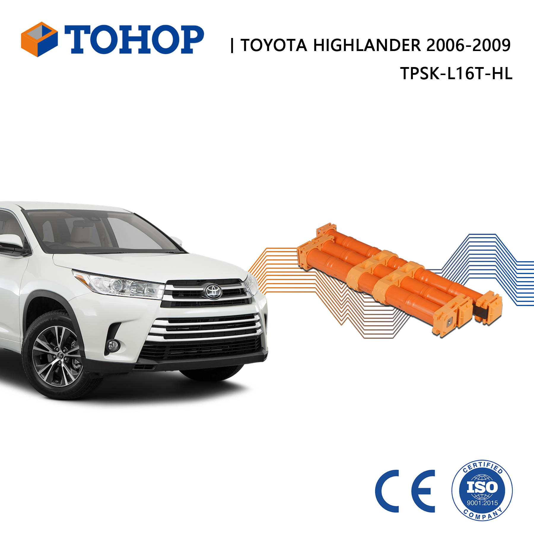 19.2V 6.5Ah Rechargeable Highlander 2009 Hybrid Car Battery Pack for Toyota